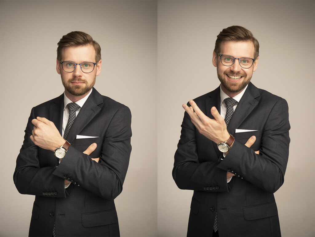 Portrety prawnika w garniturze